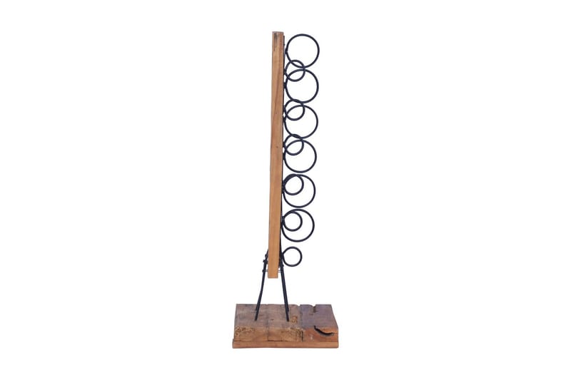 Vinreol Til 6 Flasker 35x35x100 cm Massivt Teaktræ - Opbevaring - Hylder & Reoler - Opbevaringshylde - Vinstativ & vinhylde