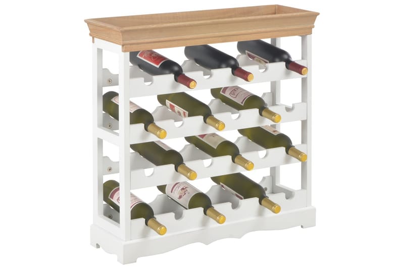 Vinskab 70 X 22,5 X 70,5 Cm Mdf Hvid - Hvid - Opbevaring - Hylder & Reoler - Opbevaringshylde - Vinstativ & vinhylde