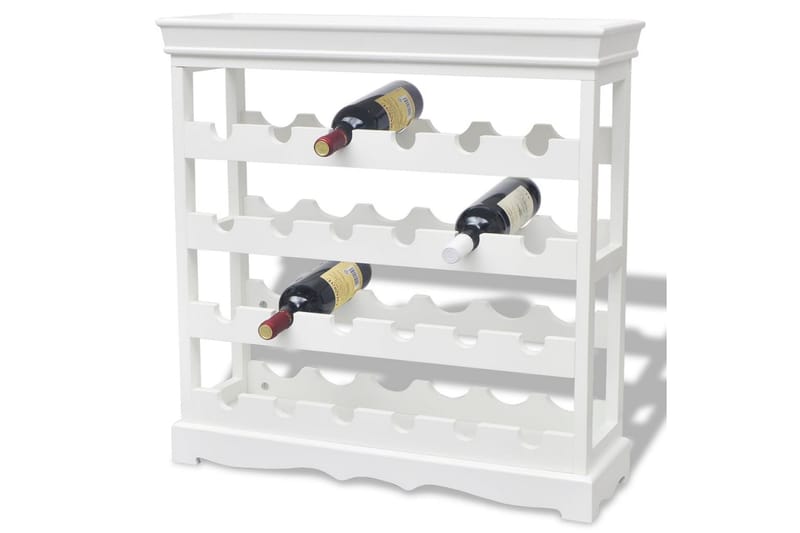 Vinskab Abreau Hvid - Hvid - Opbevaring - Hylder & Reoler - Opbevaringshylde - Vinstativ & vinhylde