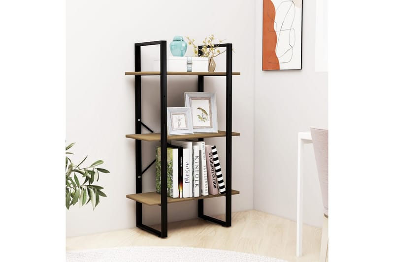 opbevaringsreol 60x30x105 cm massivt fyrretræ brun - Brun - Opbevaring - Hylder & Reoler - Bogreol