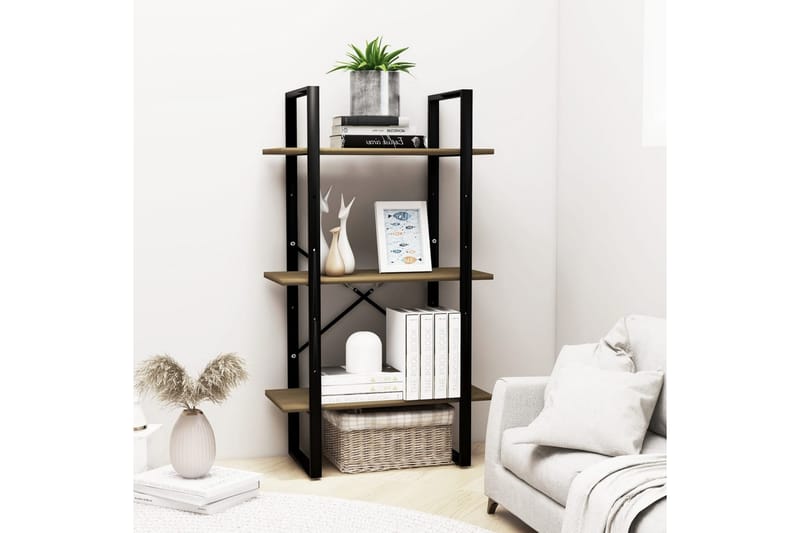 opbevaringsreol 60x30x105 cm massivt fyrretræ brun - Brun - Opbevaring - Hylder & Reoler - Bogreol