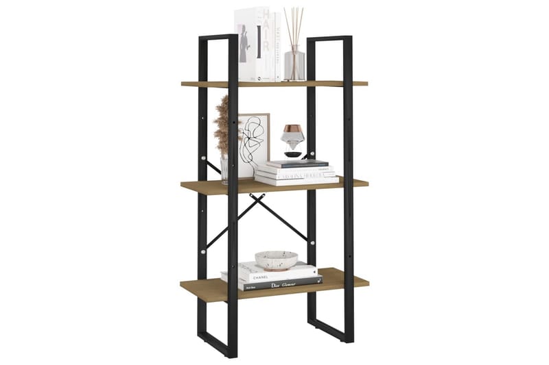 opbevaringsreol 60x30x105 cm massivt fyrretræ brun - Brun - Opbevaring - Hylder & Reoler - Bogreol