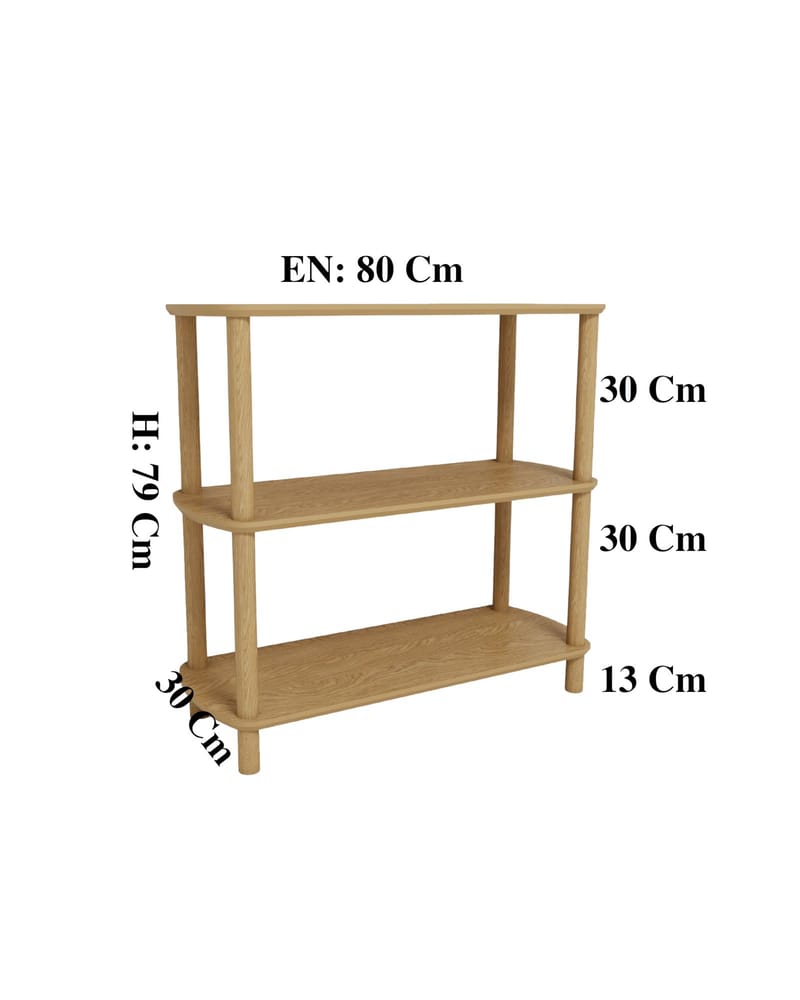 Pienk Bogreol 80 cm - Eg - Opbevaring - Hylder & Reoler - Bogreol