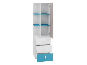Planeta Bogreol 45 cm i Træ - Blå|Hvid - Opbevaring - Hylder & Reoler - Bogreol