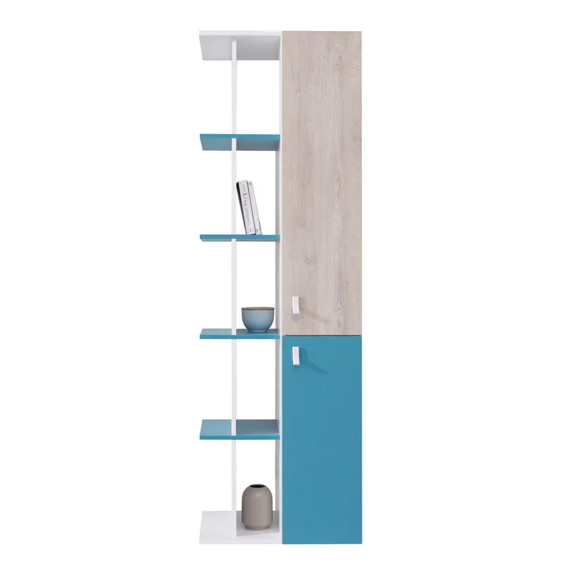 Planeta Bogreol 60 cm i Træ, Blå|Hvid