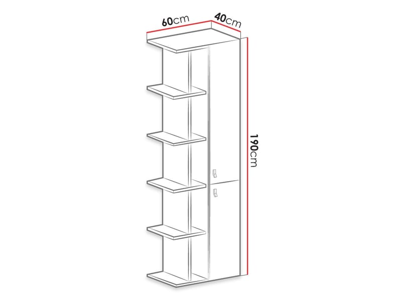 Planeta Bogreol 60 cm i Træ - Blå|Hvid - Opbevaring - Hylder & Reoler - Bogreol