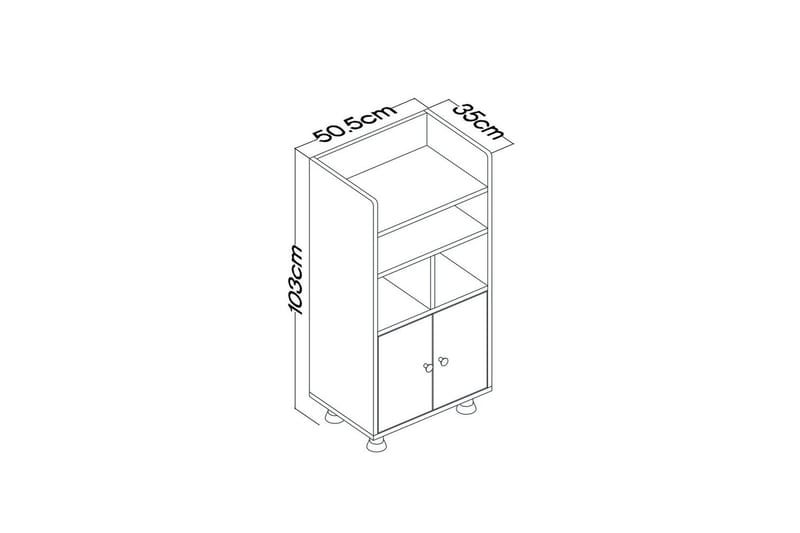 Plasanta Reol 20,5 cm - Hvid - Opbevaring - Hylder & Reoler - Bogreol