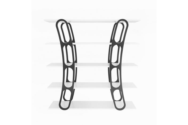 Quenla Reol 120 cm - Sort/Hvid - Opbevaring - Hylder & Reoler - Bogreol