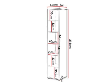 Rauk Bogreol 45x218 cm i Lyst Træ - Lysebeige - Opbevaring - Hylder & Reoler - Bogreol