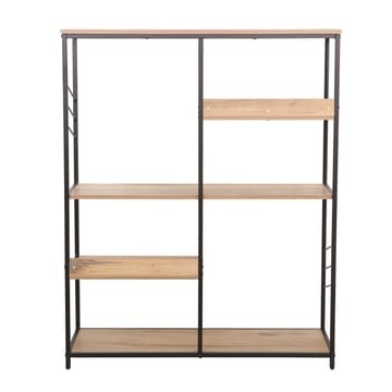 Reol HOME4YOU Dimitra 100x30x124 cm rustik/sort - lyst rustikt træ/sort - Opbevaring - Hylder & Reoler - Hylder & hyldeknægte