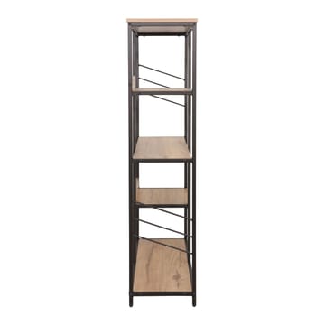 Reol HOME4YOU Dimitra 100x30x124 cm rustik/sort - lyst rustikt træ/sort - Opbevaring - Hylder & Reoler - Hylder & hyldeknægte