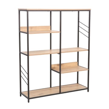 Reol HOME4YOU Dimitra 100x30x124 cm rustik/sort - lyst rustikt træ/sort - Opbevaring - Hylder & Reoler - Hylder & hyldeknægte
