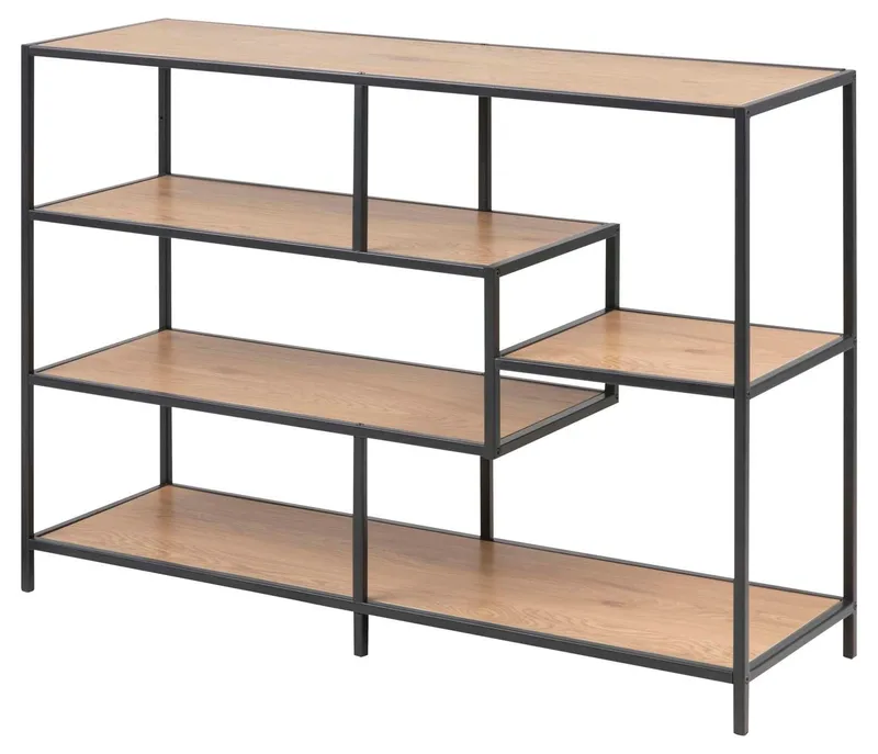 Reol HOME4YOU Seaford 114x35x78 cm eg - brun - Opbevaring - Hylder & Reoler - Hylder & hyldeknægte