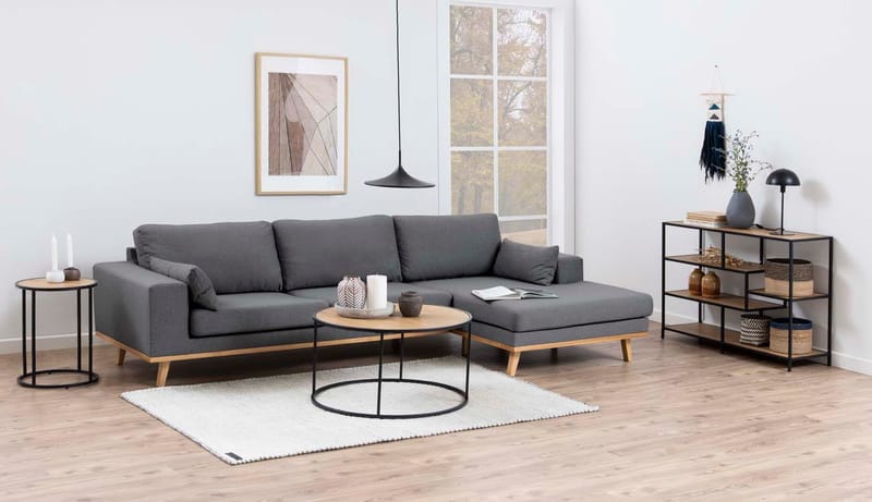 Reol HOME4YOU Seaford 114x35x78 cm eg - brun - Opbevaring - Hylder & Reoler - Hylder & hyldeknægte