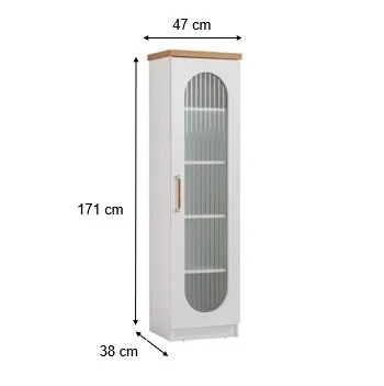 Reol Homitis Vita (47 x 171 x 38 cm) Hvid - Opbevaring - Hylder & Reoler - Bogreol