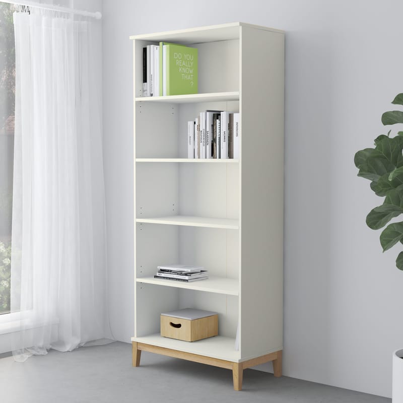 Reol Loft24 Pelle Hvid/Wotan-eg - Hvid/Wotan-eg - Opbevaring - Hylder & Reoler - Bogreol