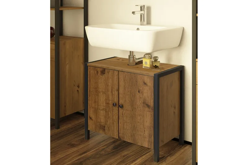 Brayden tørrestativ 60 cm - Brun/sort - Hus & renovering - Køkken & bad - Badeværelse - Badeværelsesmøbler - Underskab badeværelse