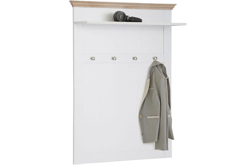 Dareia hylde 80 cm - hvid/Brun - Opbevaring - Tøjopbevaring - Knagerækker - Tøjstativ