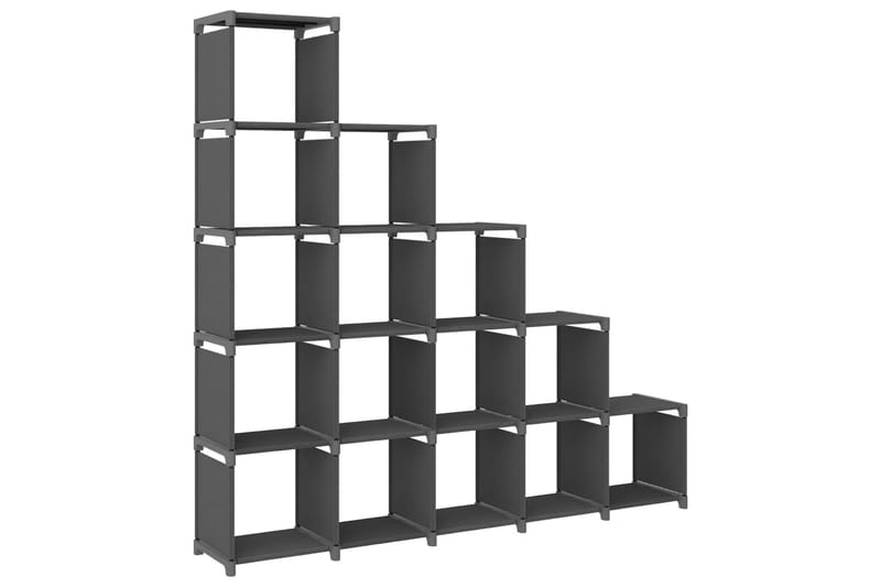 Displayreol Med 15 Kubeformede Rum 103x30x175,5 cm Stof Grå - Opbevaring - Hylder & Reoler - Reolsystem