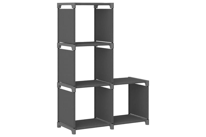 Displayreol Med 4 Kubeformede Rum 69x30x72,5 cm Stof Grå - Opbevaring - Hylder & Reoler - Reolsystem