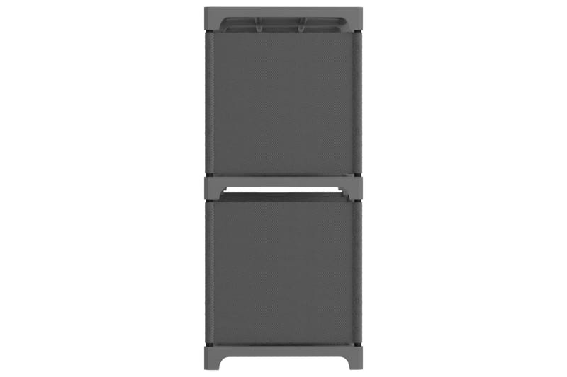 Displayreol Med 4 Kubeformede Rum 69x30x72,5 cm Stof Grå - Opbevaring - Hylder & Reoler - Reolsystem