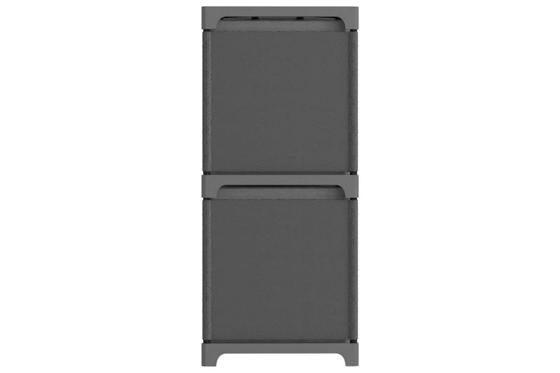 Displayreol Med 4 Rum Og Kasser 69x30x72,5 cm Stof Grå - Opbevaring - Hylder & Reoler - Reolsystem