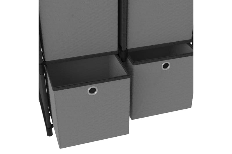 Displayreol Med 5 Rum Og Kasser 103x30x72,5 cm Stof Sort - Opbevaring - Hylder & Reoler - Reolsystem