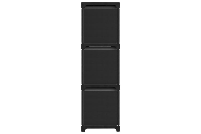 Displayreol Med 9 Rum Og Kasser 103x30x107,5 cm Stof Sort - Opbevaring - Hylder & Reoler - Reolsystem