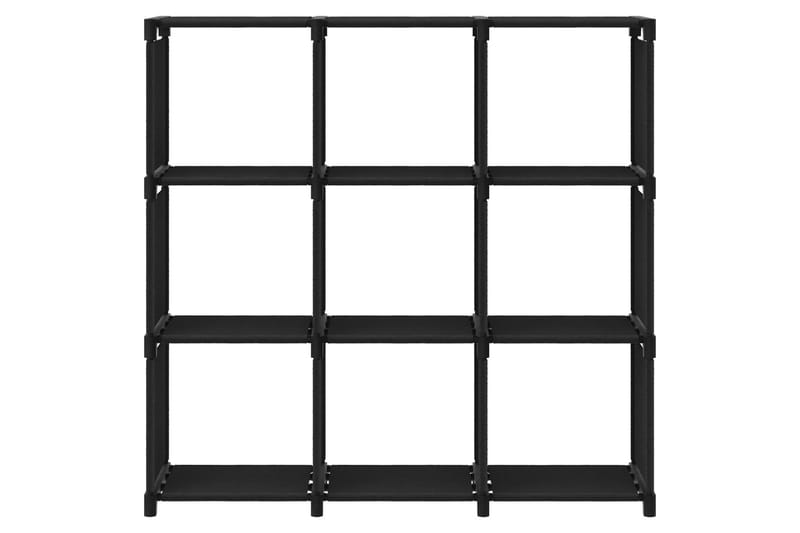 Displayreol Med 9 Rum Og Kasser 103x30x107,5 cm Stof Sort - Opbevaring - Hylder & Reoler - Reolsystem
