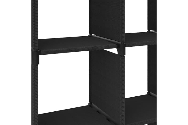 Displayreol Med 9 Rum Og Kasser 103x30x107,5 cm Stof Sort - Opbevaring - Hylder & Reoler - Reolsystem