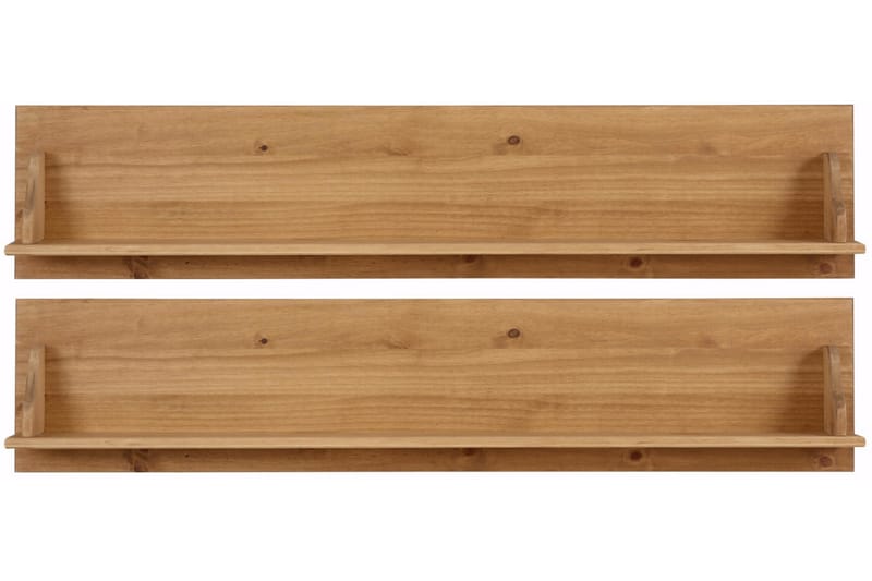 Taisia væghylde 120 cm 2 stk. - Brun - Opbevaring - Hylder & Reoler - Reolsystem