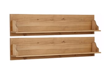 Taisia væghylde 120 cm 2 stk. - Brun - Opbevaring - Hylder & Reoler - Væghylde & vægreol