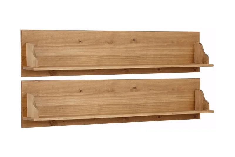 Taisia væghylde 120 cm 2 stk., Brun