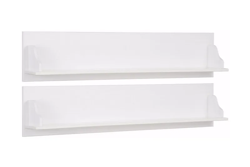 Taisia væghylde 120 cm 2 stk., hvid