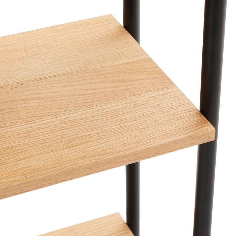 Shelf HOME4YOU 65,5x32x117 cm - eg/sort - Opbevaring - Hylder & Reoler - Hylder & hyldeknægte