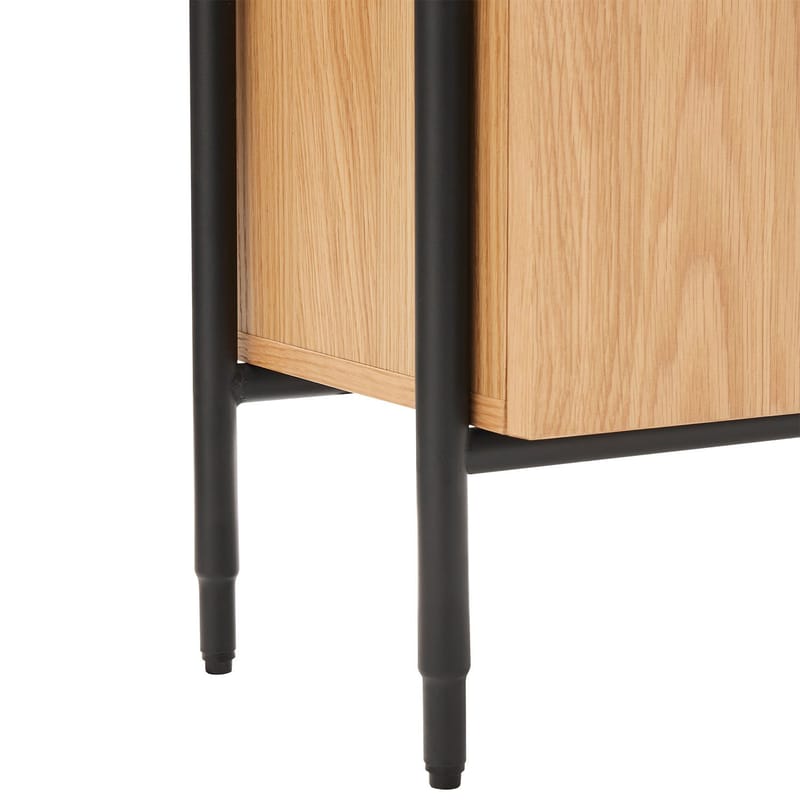 Shelf HOME4YOU 65,5x32x117 cm - eg/sort - Opbevaring - Hylder & Reoler - Hylder & hyldeknægte