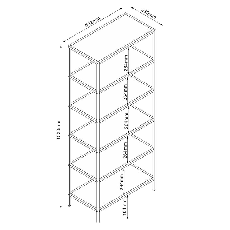 Shelf HOME4YOU - ask/sort - Opbevaring - Hylder & Reoler - Hylder & hyldeknægte