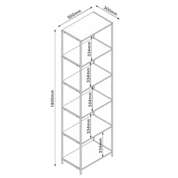 Shelf HOME4YOU - ask/sort - Opbevaring - Hylder & Reoler - Hylder & hyldeknægte