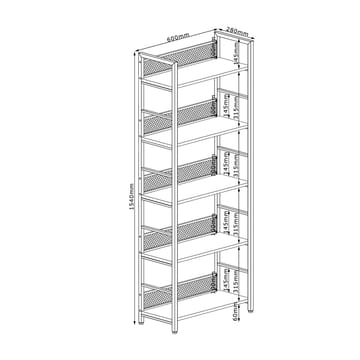 Shelf HOME4YOU - ask/sort - Opbevaring - Hylder & Reoler - Hylder & hyldeknægte