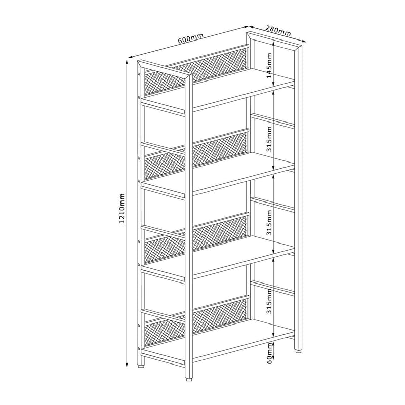 Shelf HOME4YOU - ask/sort - Opbevaring - Hylder & Reoler - Hylder & hyldeknægte