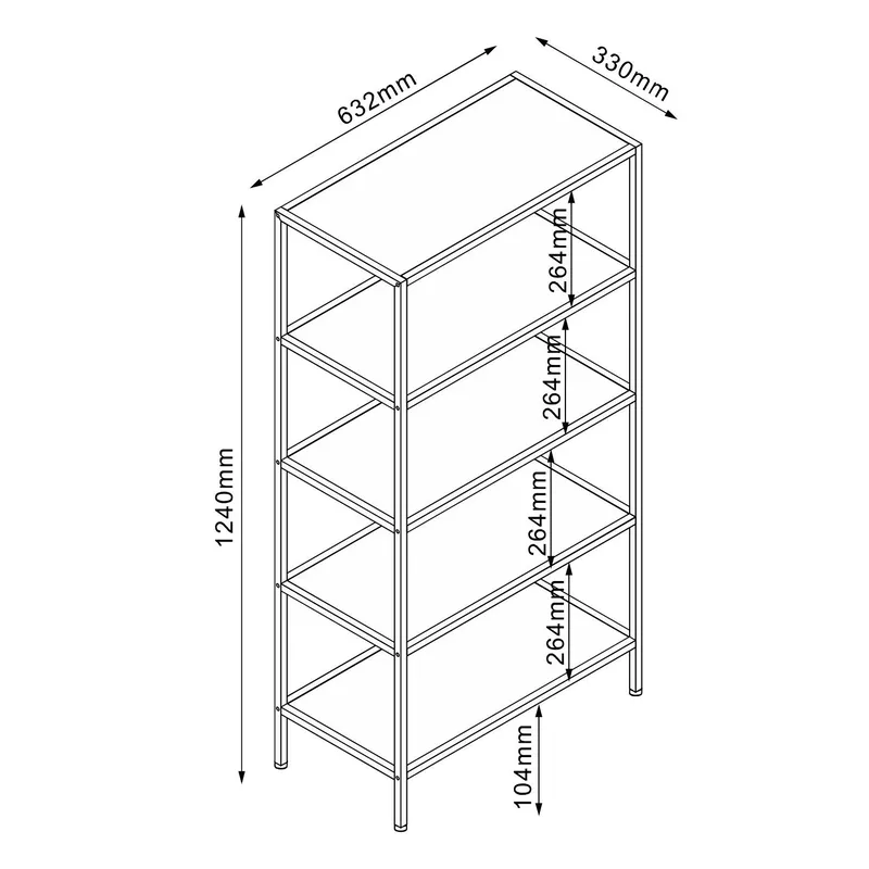 Shelf HOME4YOU - ask/sort - Opbevaring - Hylder & Reoler - Hylder & hyldeknægte