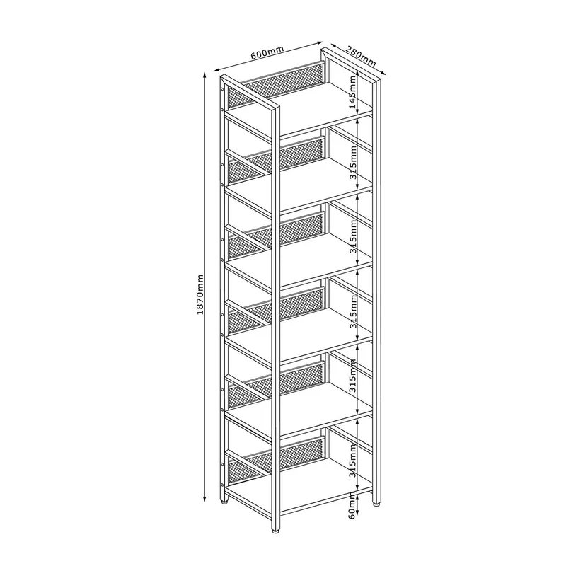 Shelf HOME4YOU - ask/sort - Opbevaring - Hylder & Reoler - Hylder & hyldeknægte
