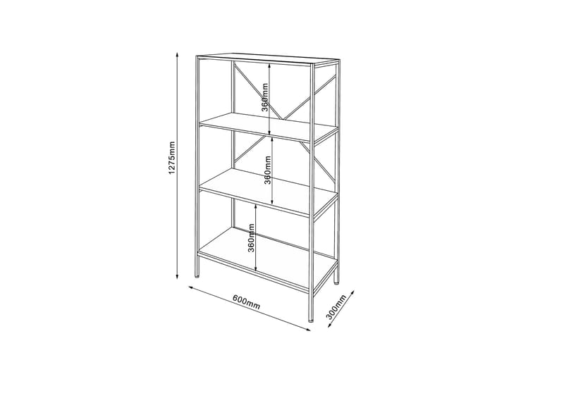 Shelf HOME4YOU - ask/sort - Opbevaring - Hylder & Reoler - Hylder & hyldeknægte