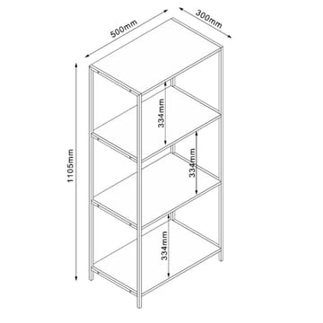 Shelf HOME4YOU - ask/sort - Opbevaring - Hylder & Reoler - Hylder & hyldeknægte