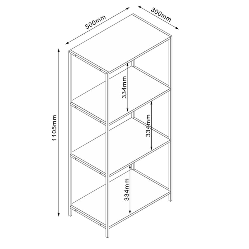 Shelf HOME4YOU - ask/sort - Opbevaring - Hylder & Reoler - Hylder & hyldeknægte
