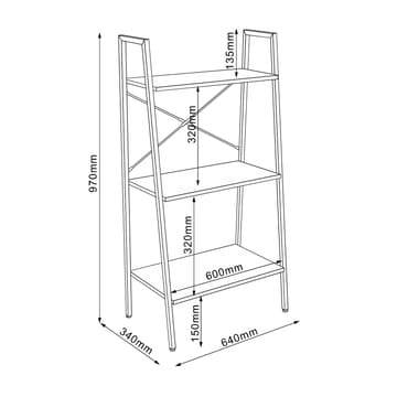 Shelf HOME4YOU - eg/brun - Opbevaring - Hylder & Reoler - Hylder & hyldeknægte