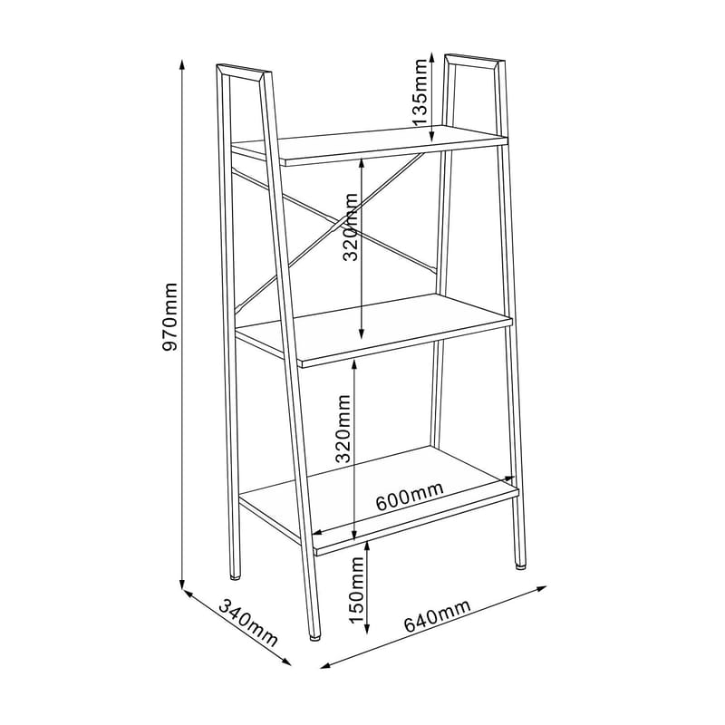 Shelf HOME4YOU - eg/brun - Opbevaring - Hylder & Reoler - Hylder & hyldeknægte