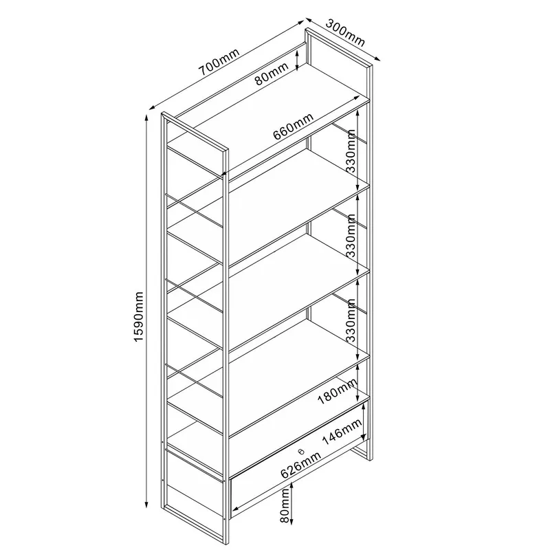 Shelf HOME4YOU - eg/hvid - Opbevaring - Hylder & Reoler - Hylder & hyldeknægte