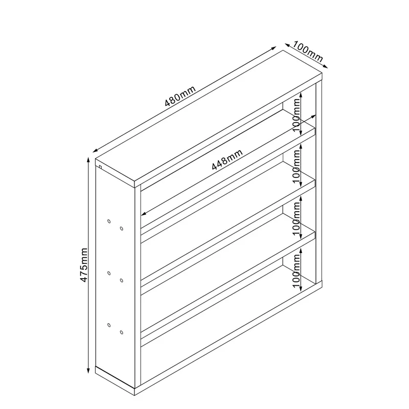 Shelf HOME4YOU - lys melamin - Opbevaring - Hylder & Reoler - Væghylde & vægreol