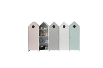 Skåp Vipack Casami 5-delar med 4 Dörrar Vipack Grey, Pink, Mint Green, White - Opbevaring - Hylder & Reoler - Bogreol
